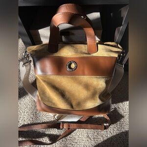 Emporio Armani Vintage Brown and Tan Messenger Bag Unisex